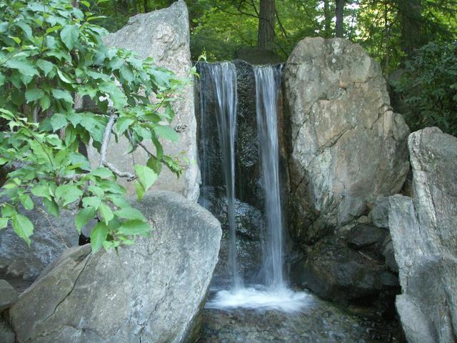rocks and waterfall